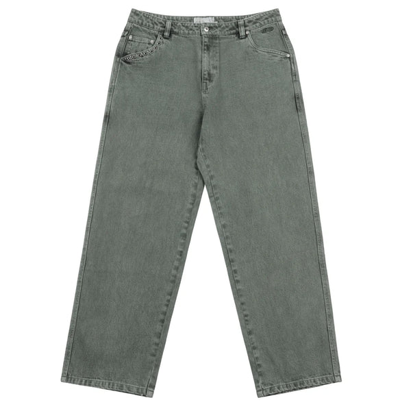 Dime Classic Relaxed Fit Denim Pants - Faded Green