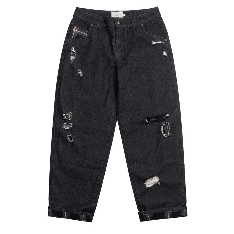 Dime Secret Baggy Denim Pants - Washed Black