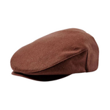 Brixton Hooligan Flannel Flat Cap - Tobacco Brown