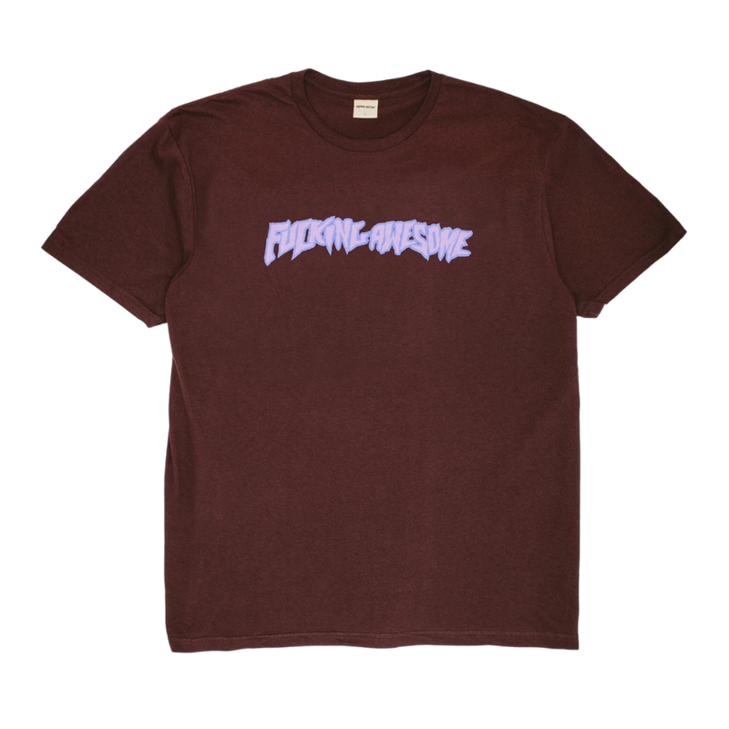 Fucking Awesome Stamp Logo T-Shirt - Brown/Purple