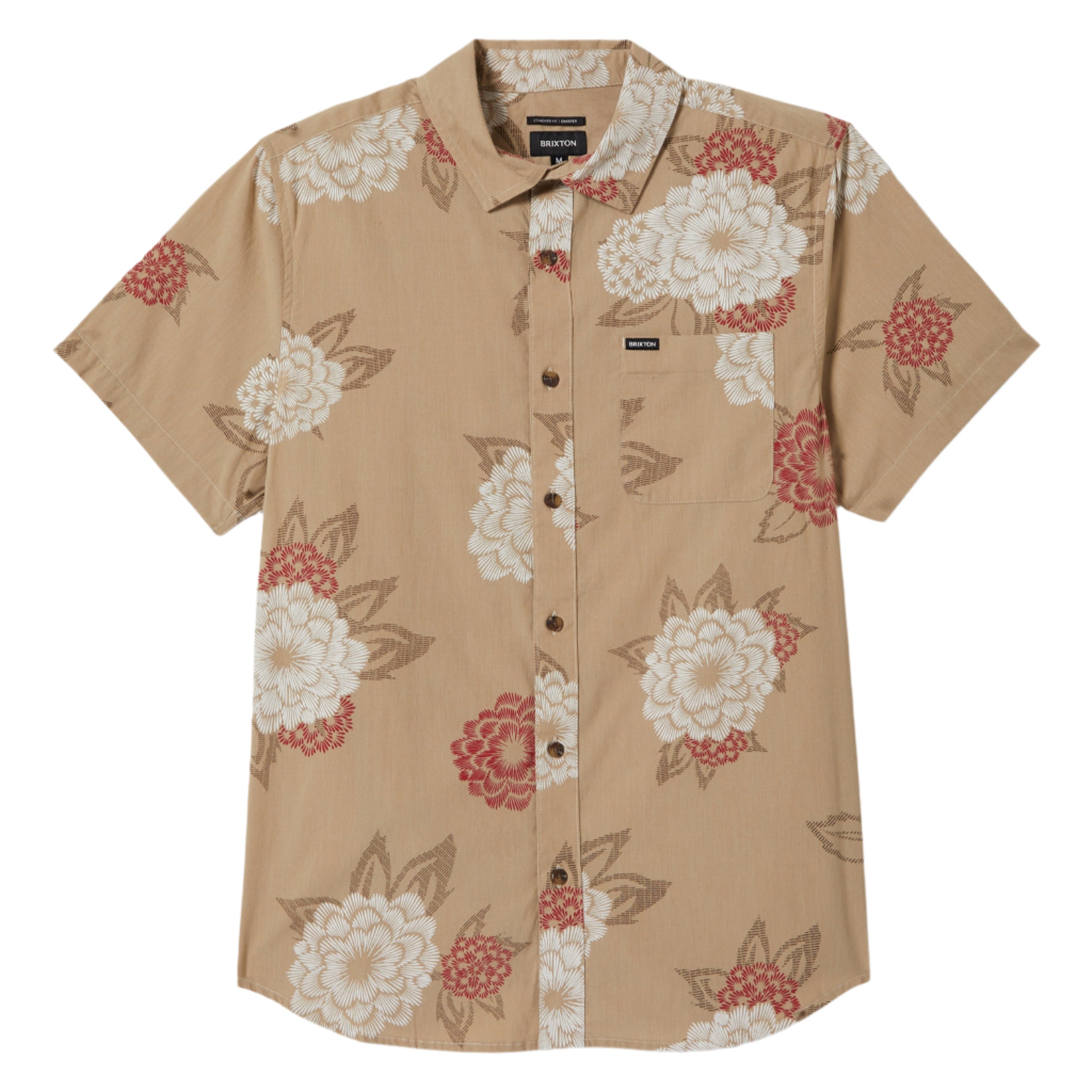 Brixton Charter Print S/S Woven - Cream/Painterly Floral