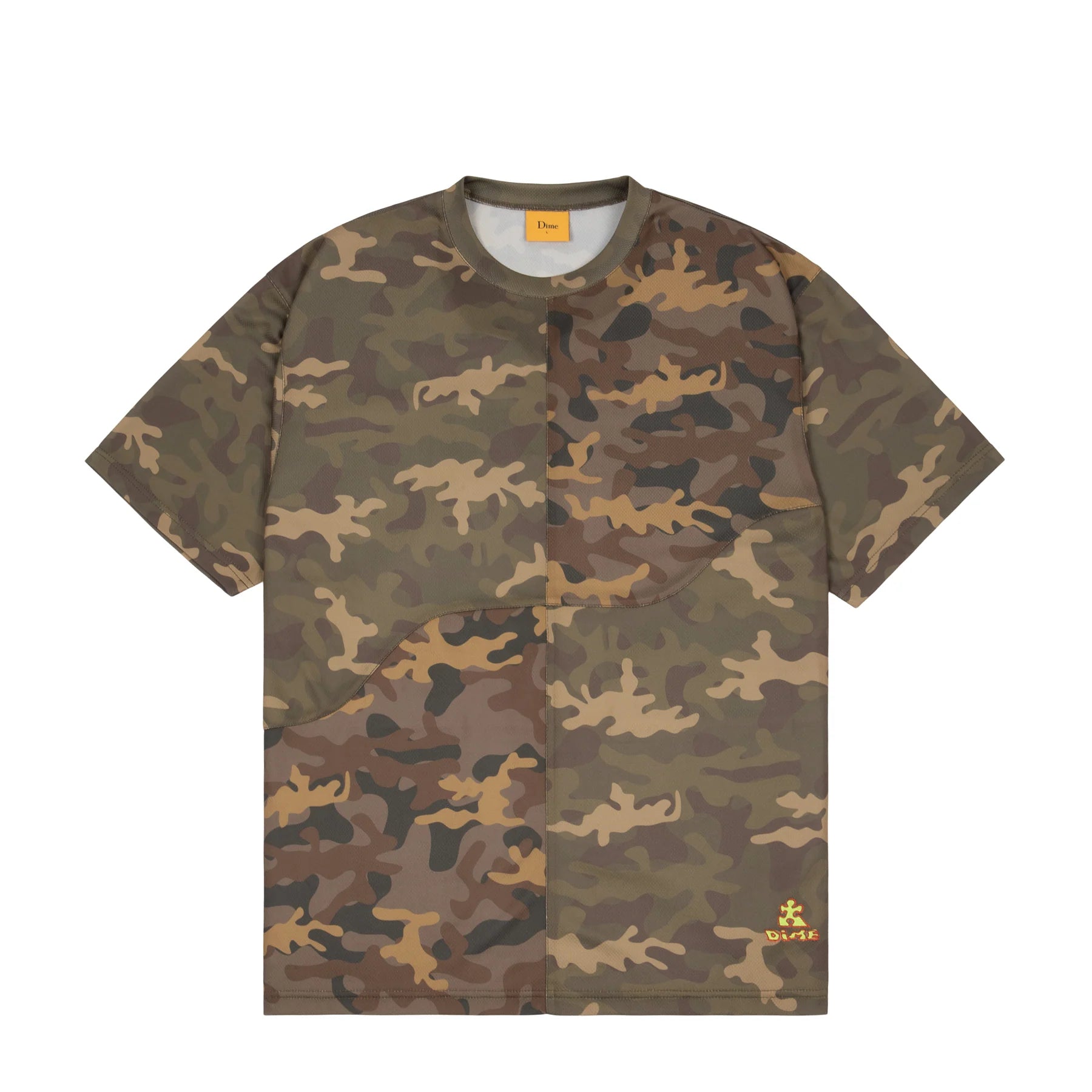 Dime Camo Mesh T-Shirt - Swamp Green