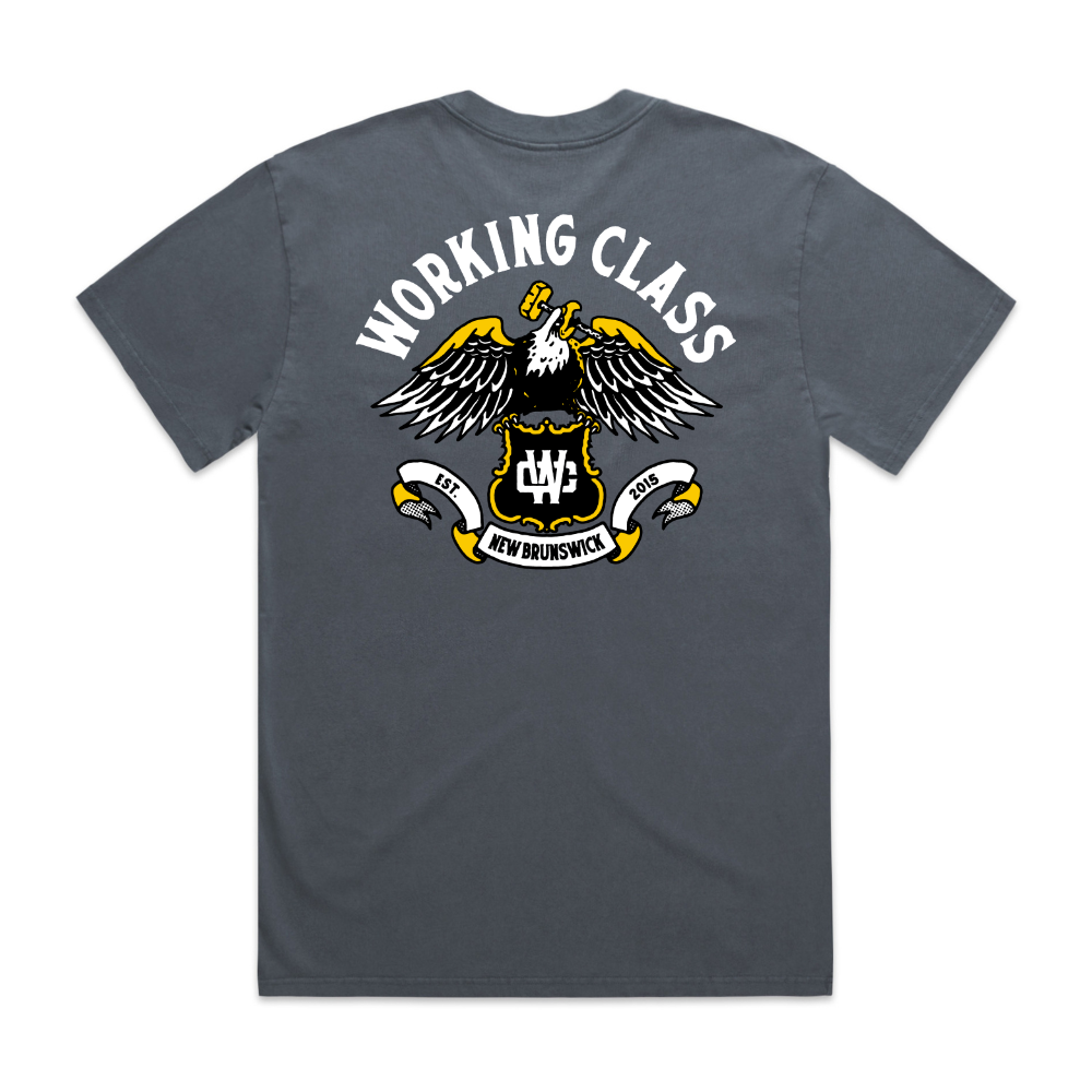 Working Class Eagle Crest Tee - Faded Indigo