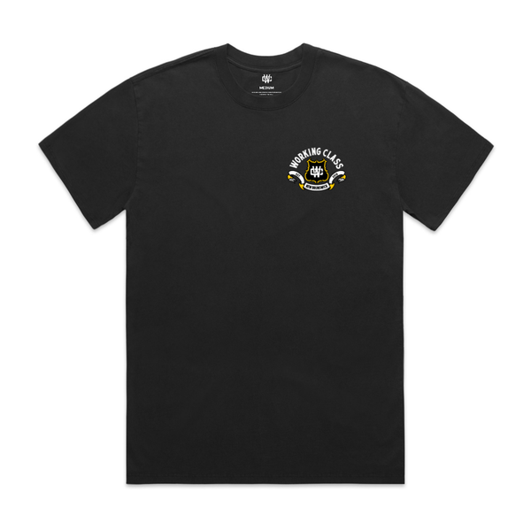 Working Class Eagle Crest Tee - Faded Black