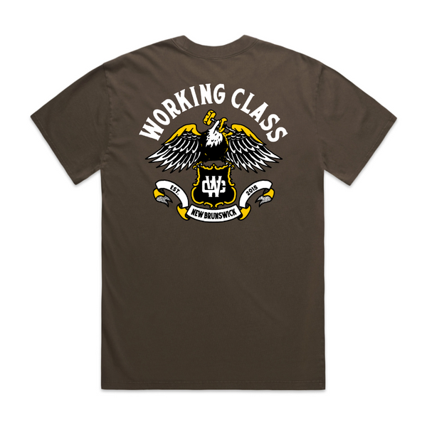 Working Class Eagle Crest Tee - Faded Brown