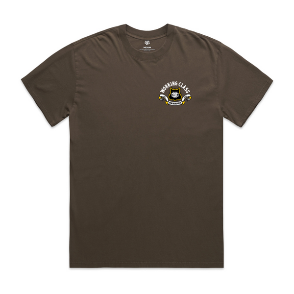 Working Class Eagle Crest Tee - Faded Brown
