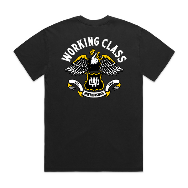 Working Class Eagle Crest Tee - Faded Black