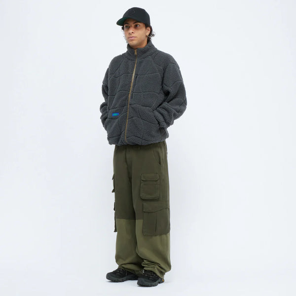 Dime Coverstitch Sherpa Fleece - Charcoal