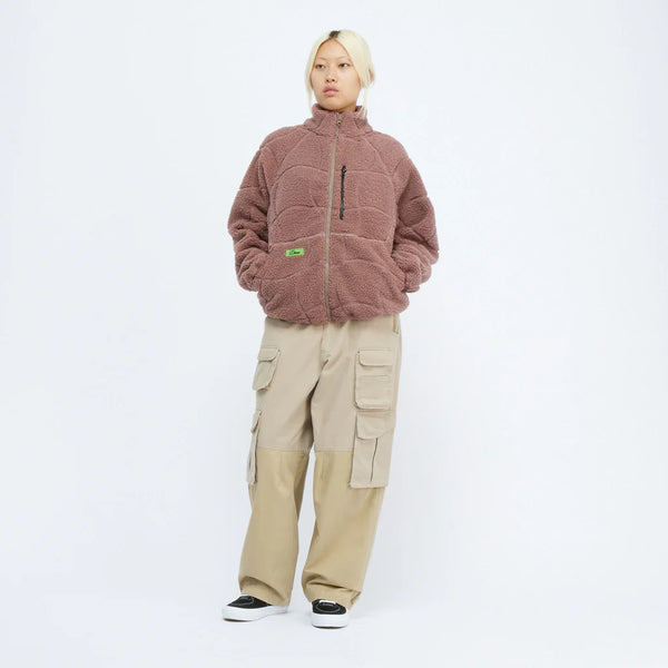 Dime Coverstitch Sherpa Fleece - Mauve