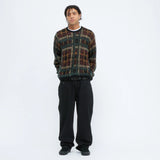 Dime Plaid Mohair Knit - Black