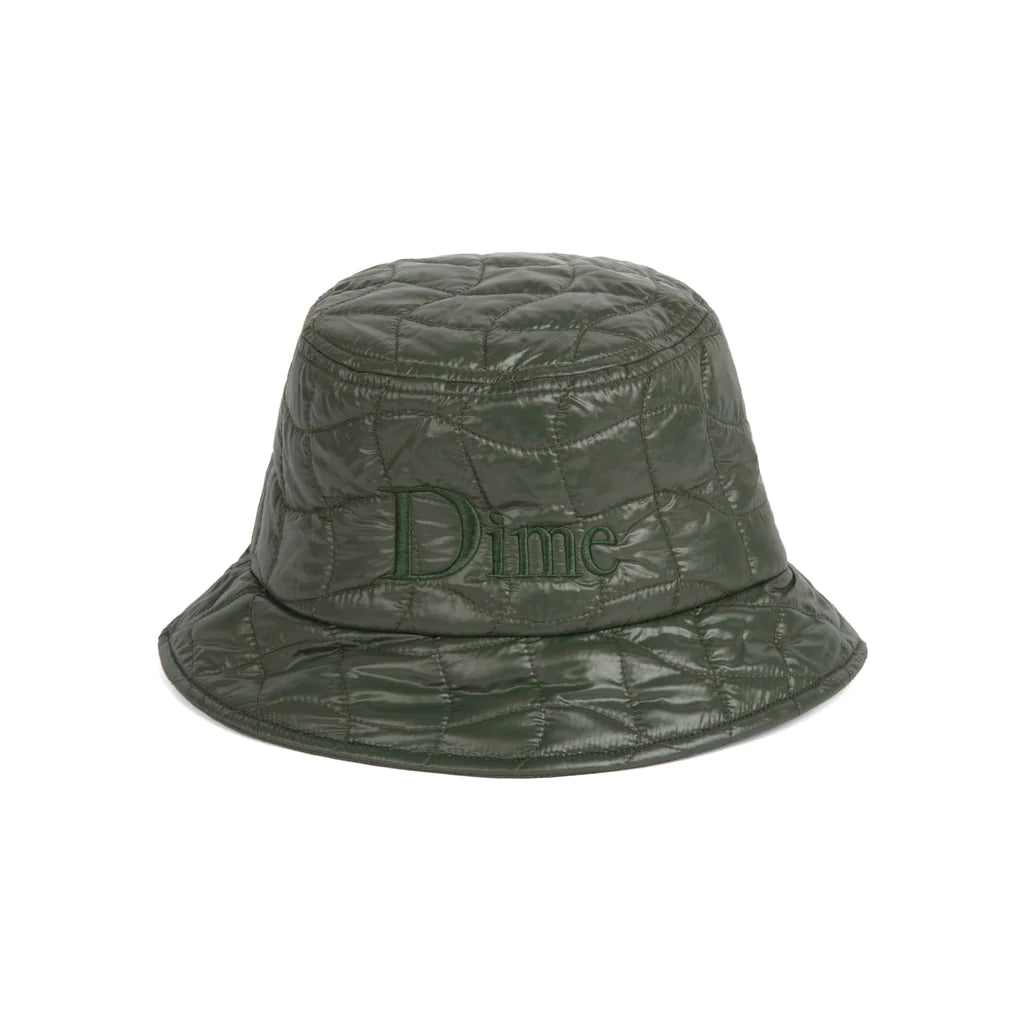 Dime Quilted Outline Bucket Hat - Army