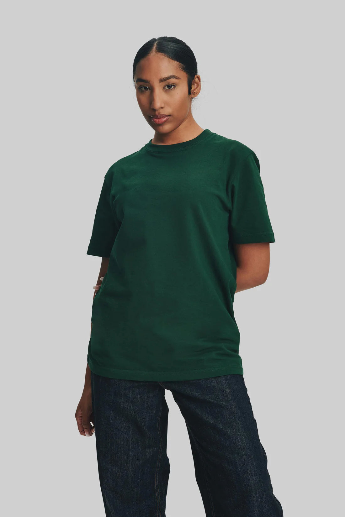 Working Class Monogram Embroidery Tee - Forest Green/White Gold