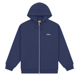 Dime Cursive Zip Hoodie - Night Blue