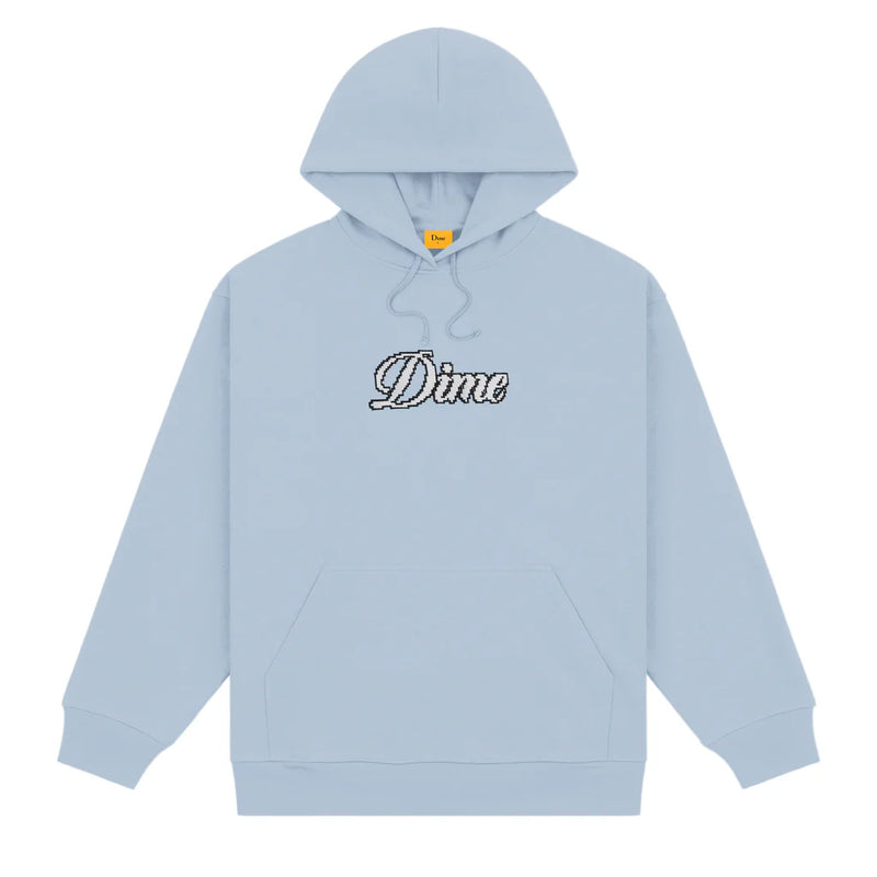 Dime Pixel Cursive Hoodie - Stone Ice