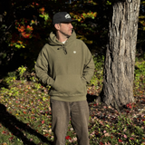 Working Class Monogram Embroidery Hoodie - Olive/White Gold