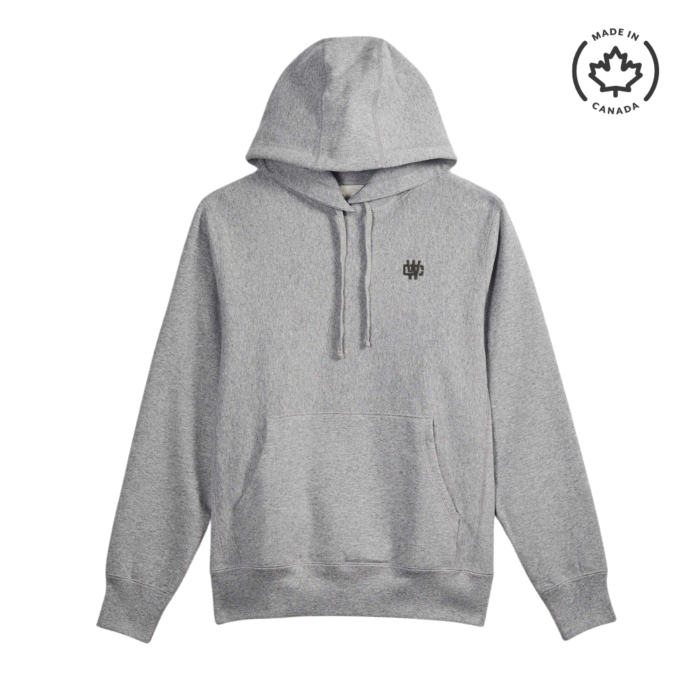 Working Class Monogram Embroidery Hoodie - Heather Grey/Black