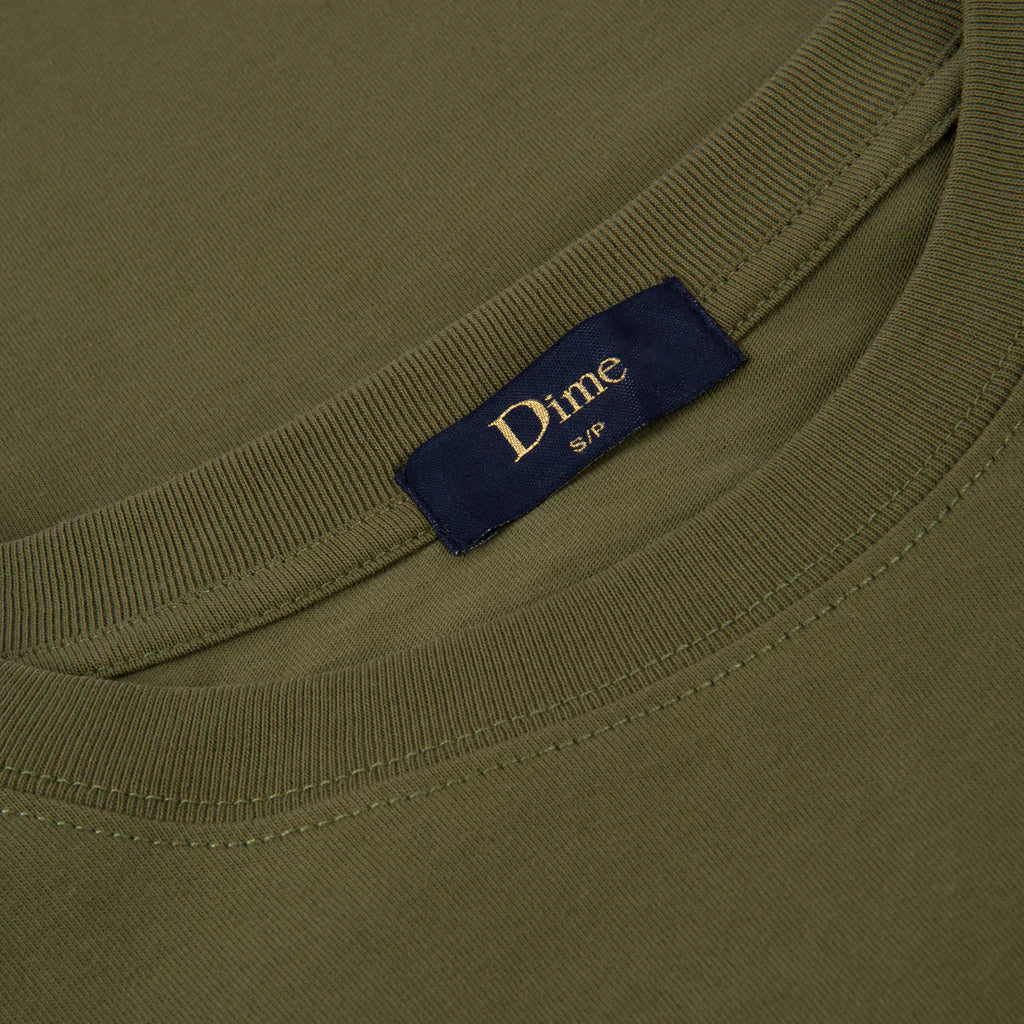 Dime Classic Small Logo T-Shirt - Dark Olive