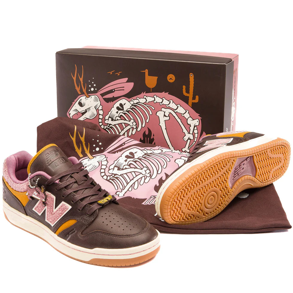 New Balance Numeric 480 - Brown with pink