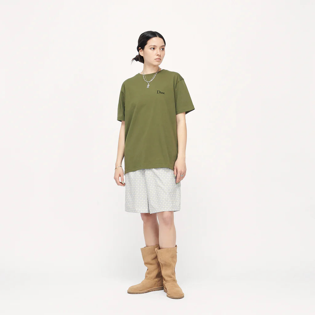 Dime Classic Small Logo T-Shirt - Dark Olive