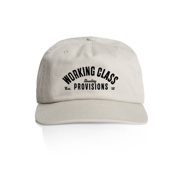 Working Class Provisions Embroidery Cap - Bone/Black