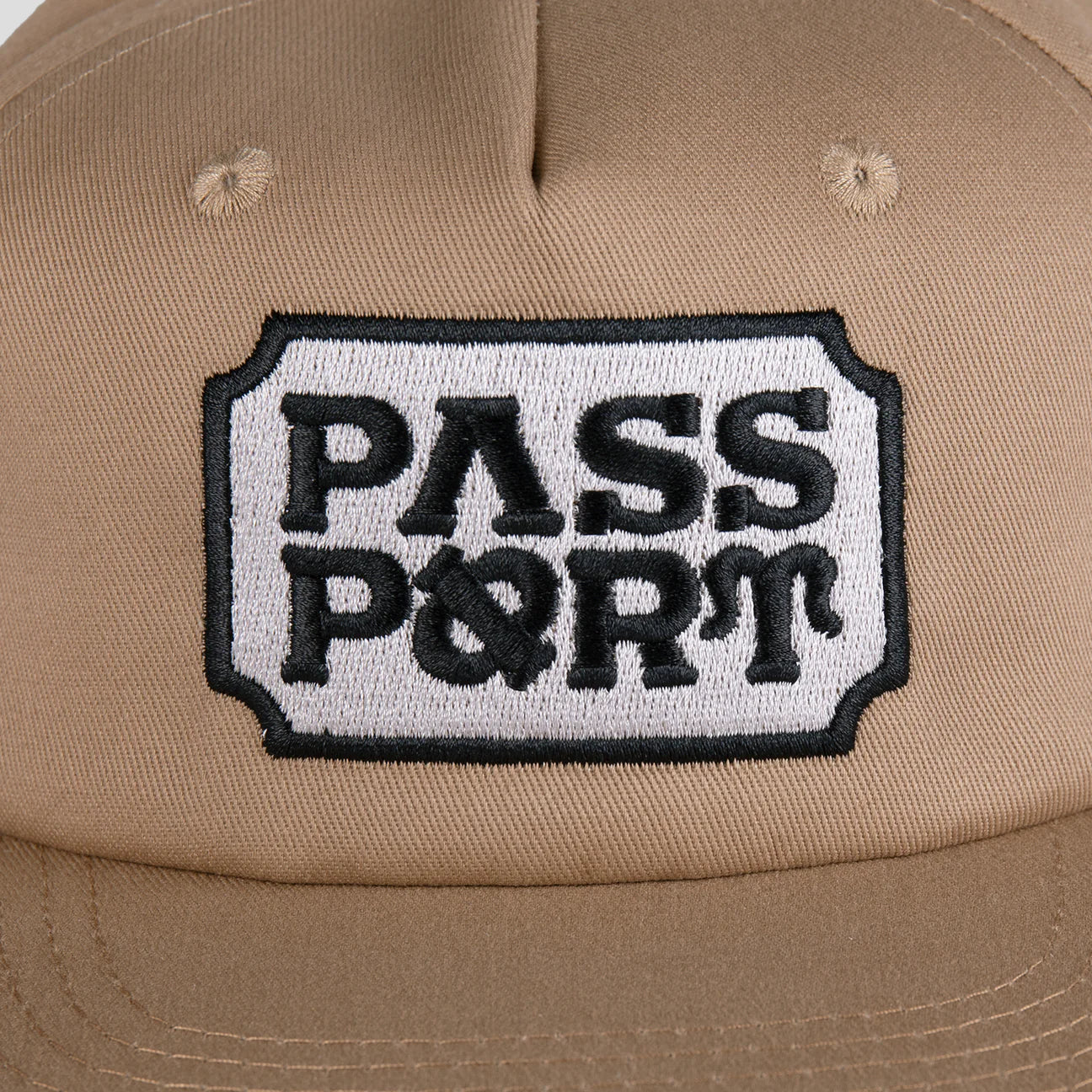 Pass Port Yearbook Logo Worker Cap - Sand