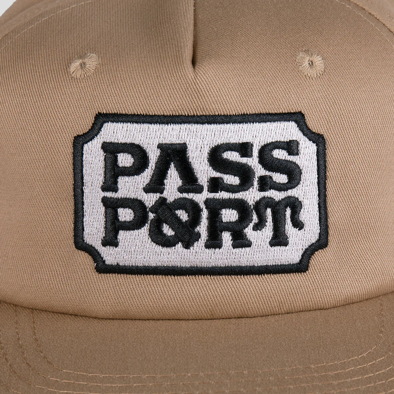 Pass Port Yearbook Logo Worker Cap - Sand