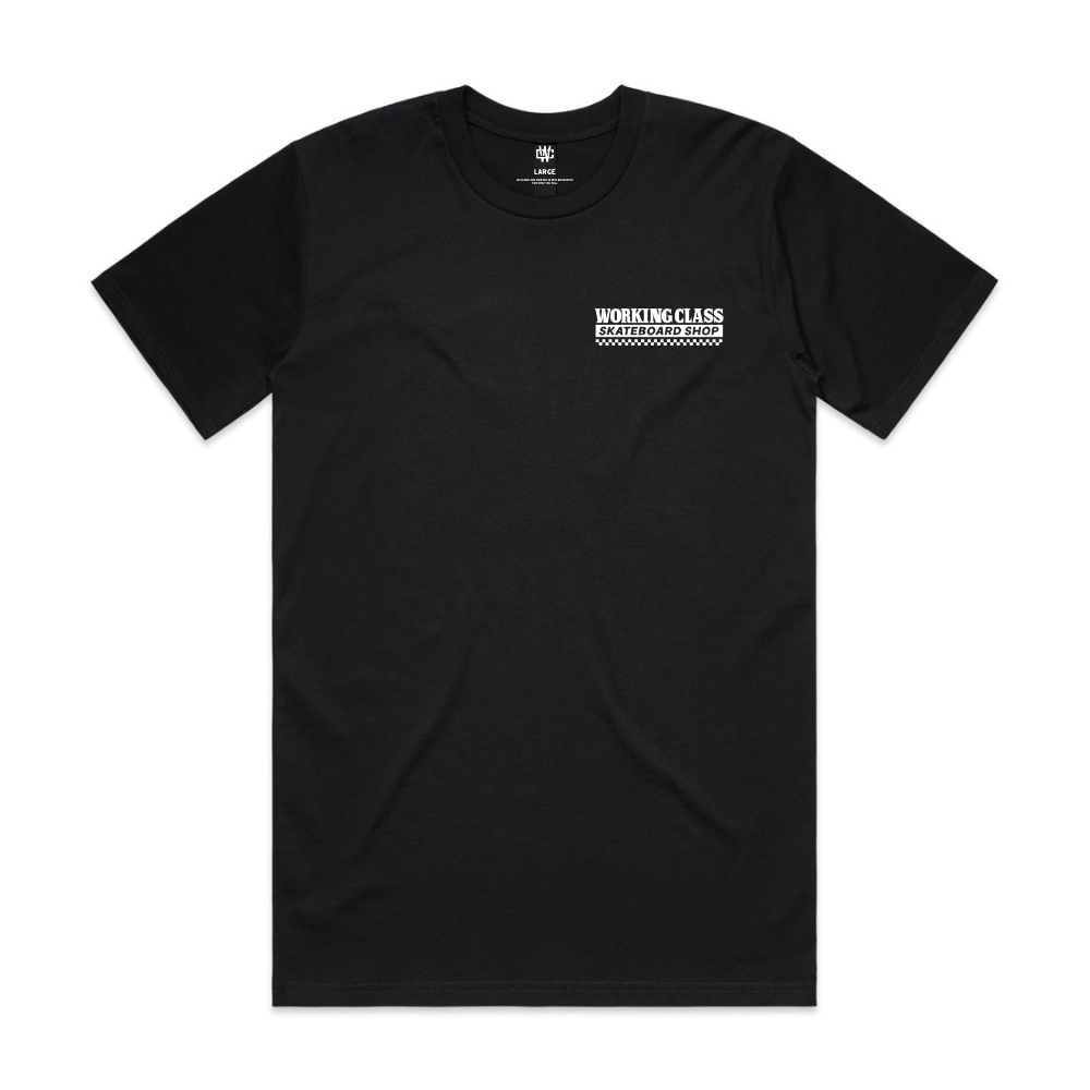 Working Class Skate Reaper Tee - Black/White