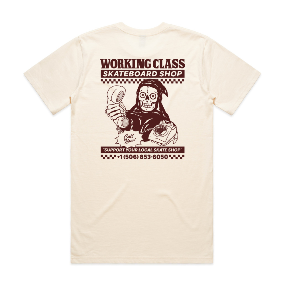 Working Class Skate Reaper Tee - Ivory/Brick (SSD)