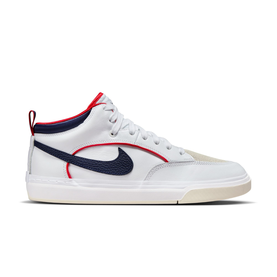 Nike SB React Leo Premium - White/Midnight Navy-University Red-White