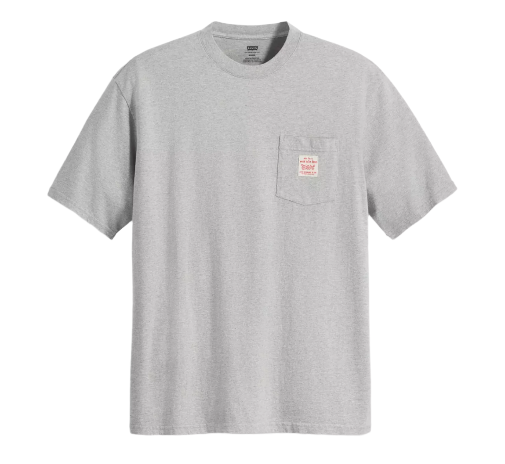 Levi's® Premium Short Sleeve Workwear T-shirt - Midtone Heather Grey