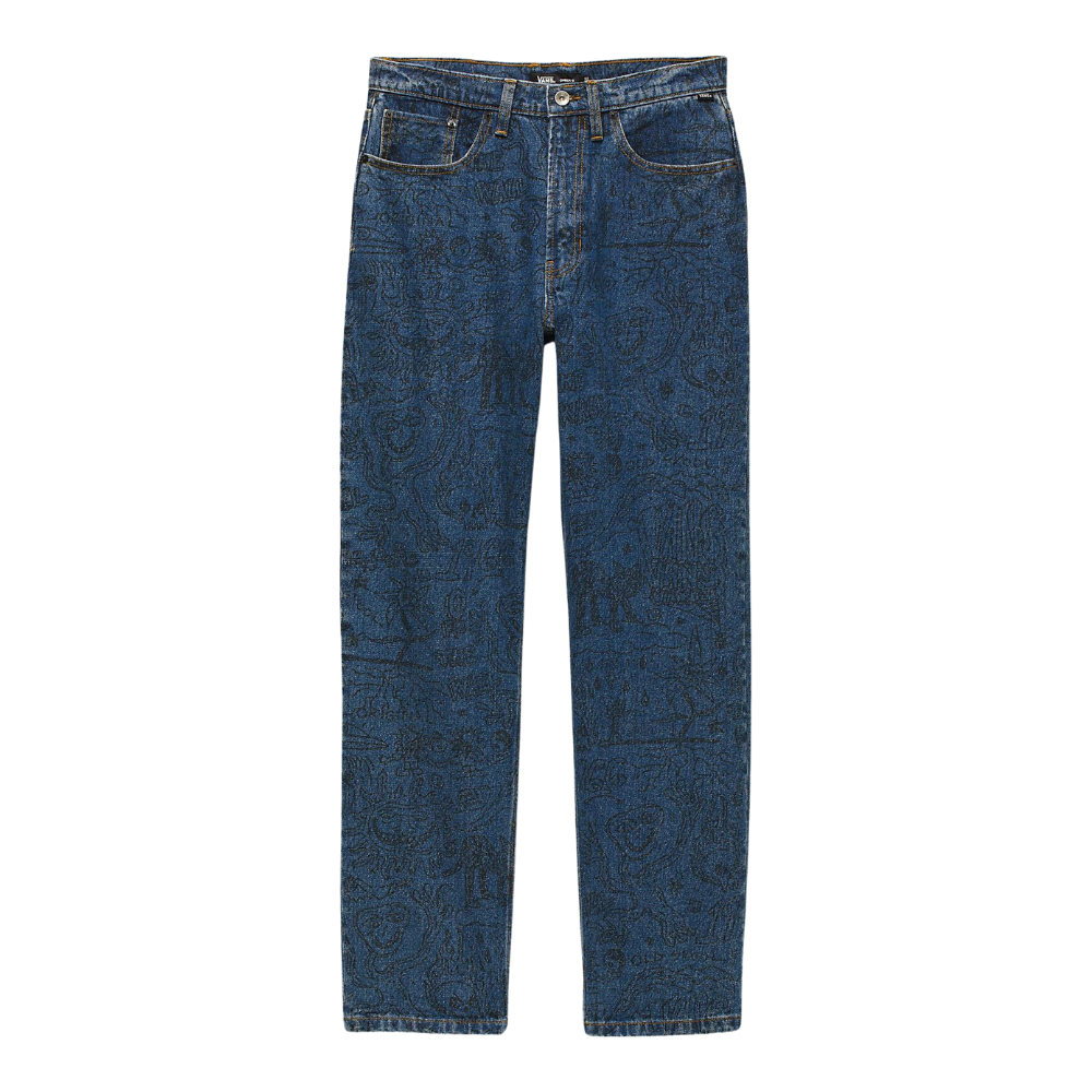 Vans Check-5 Printed Baggy Denim Pant - Vintage Indigo