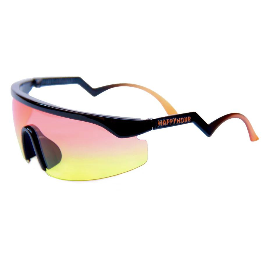 Happy Hour Shades Accelerator Sunglasses - Black/Orange/Yellow fade