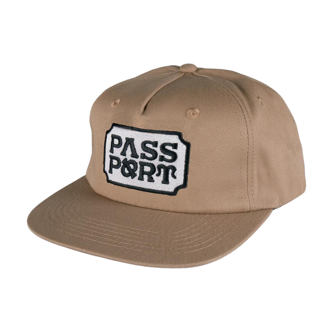 Pass Port Yearbook Logo Worker Cap - Sand