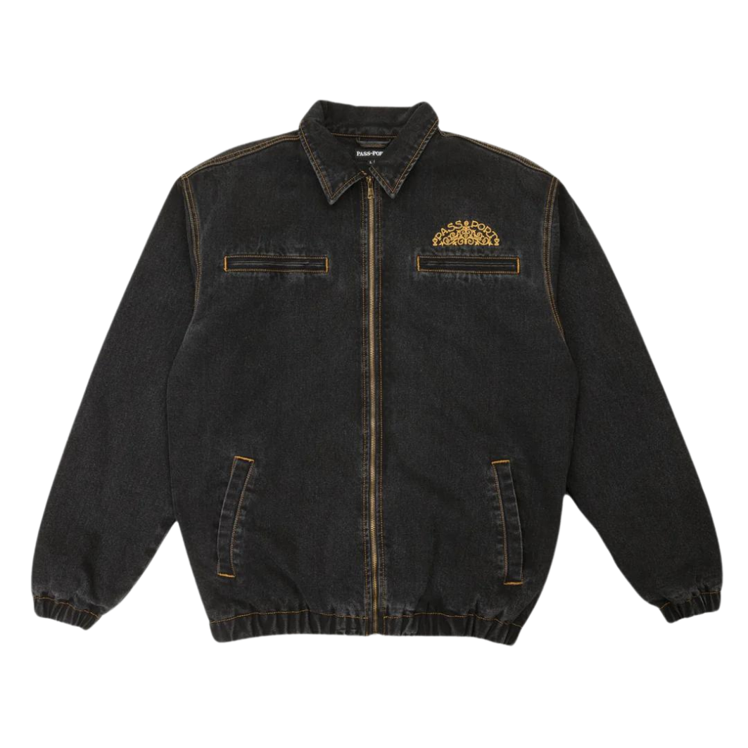 Pass~Port Vineyard Birds Denim Delivery Jacket - Washed Black