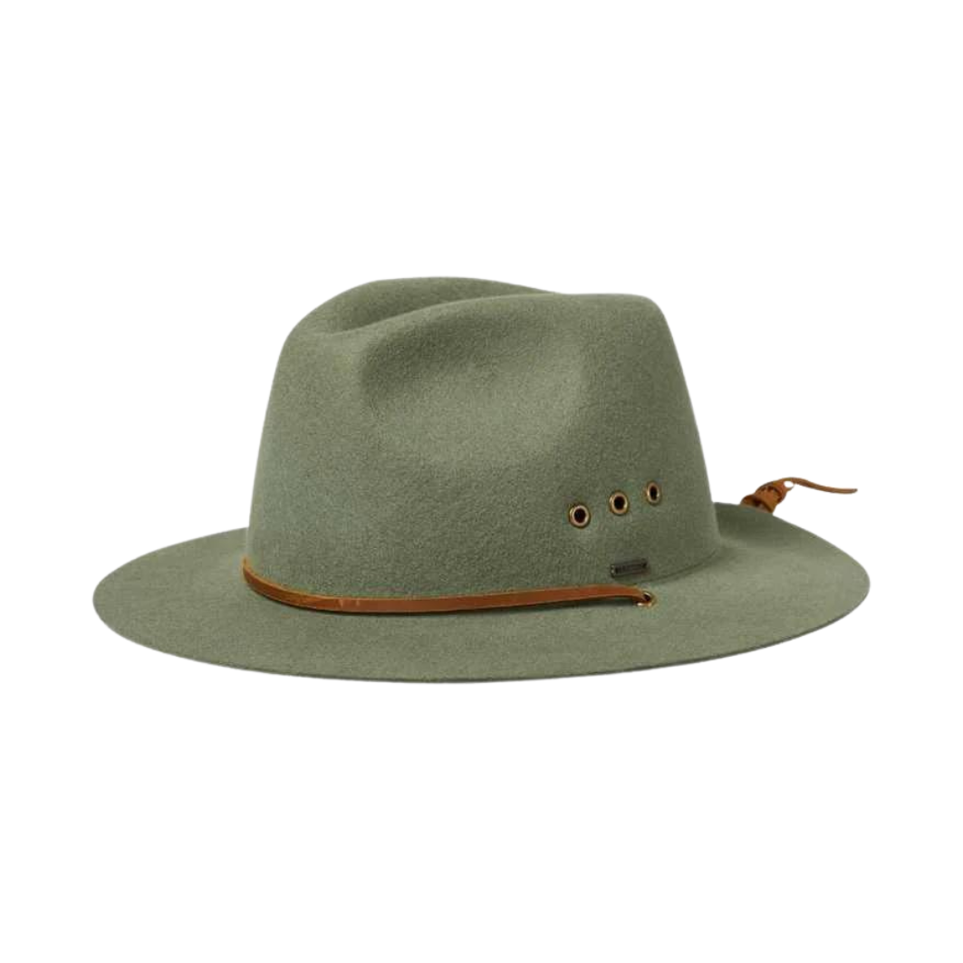 Brixton Wesley WTHR GUARD™ Packable Fedora - Light Moss