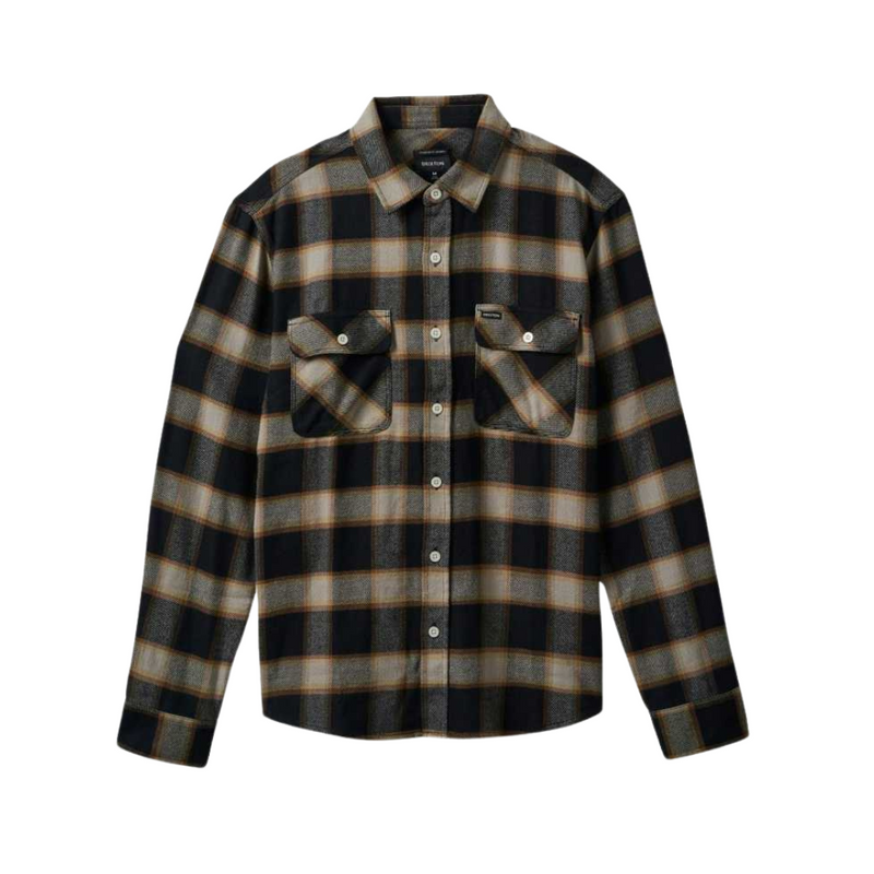 Brixton 20th Anniversary Bowery L/S Flannel - Black Cream