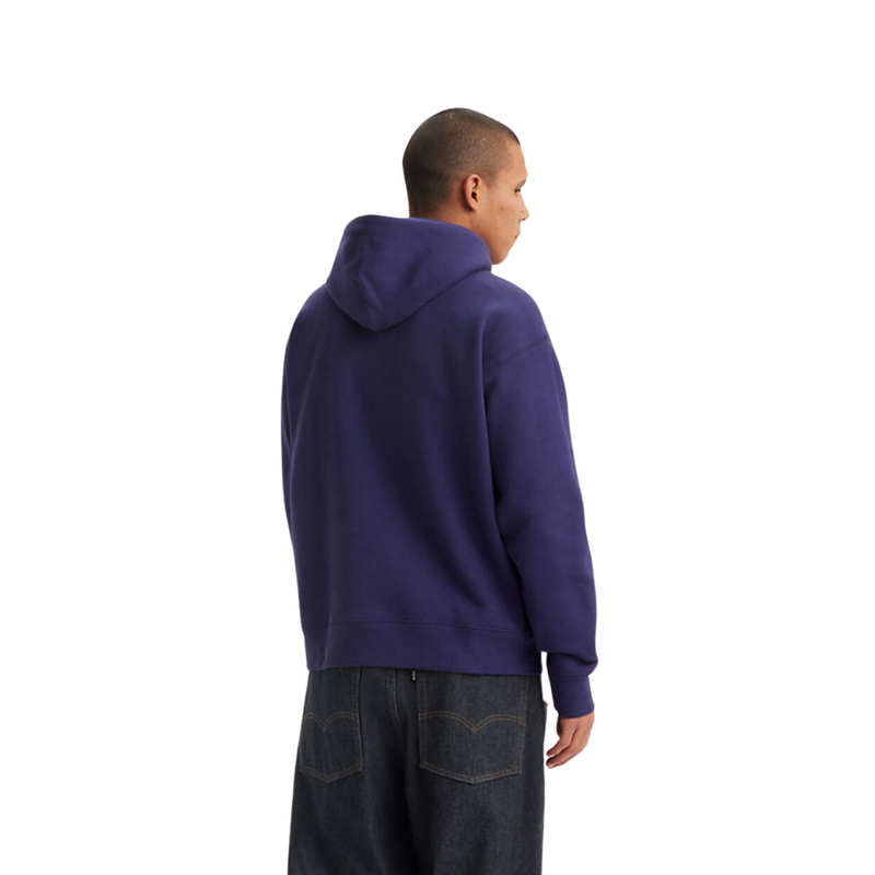 Levi's Skate Hooded Sweatshirt Chenille Patch - Astral Aura Blue And Black