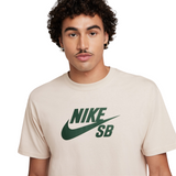 Nike SB Men's Logo Skate T-Shirt - LT OREWOOD BRN