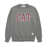 Cat WWR Varsity Crewneck - Heather Grey