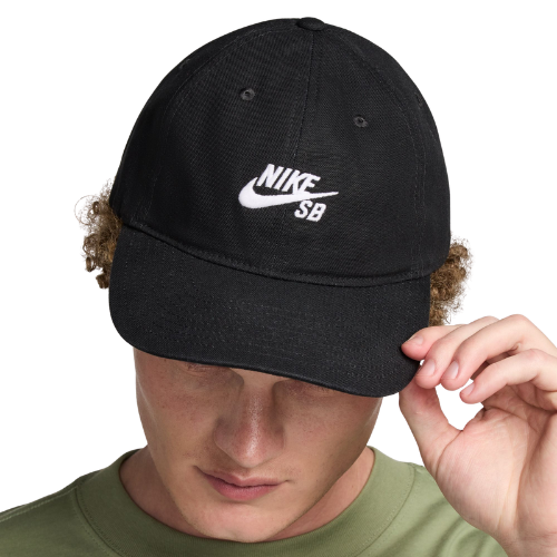 Nike SB Club Unstructured Skate Cap - Black/White