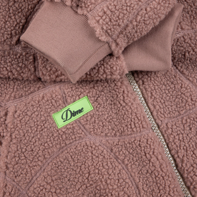 Dime Coverstitch Sherpa Fleece - Mauve