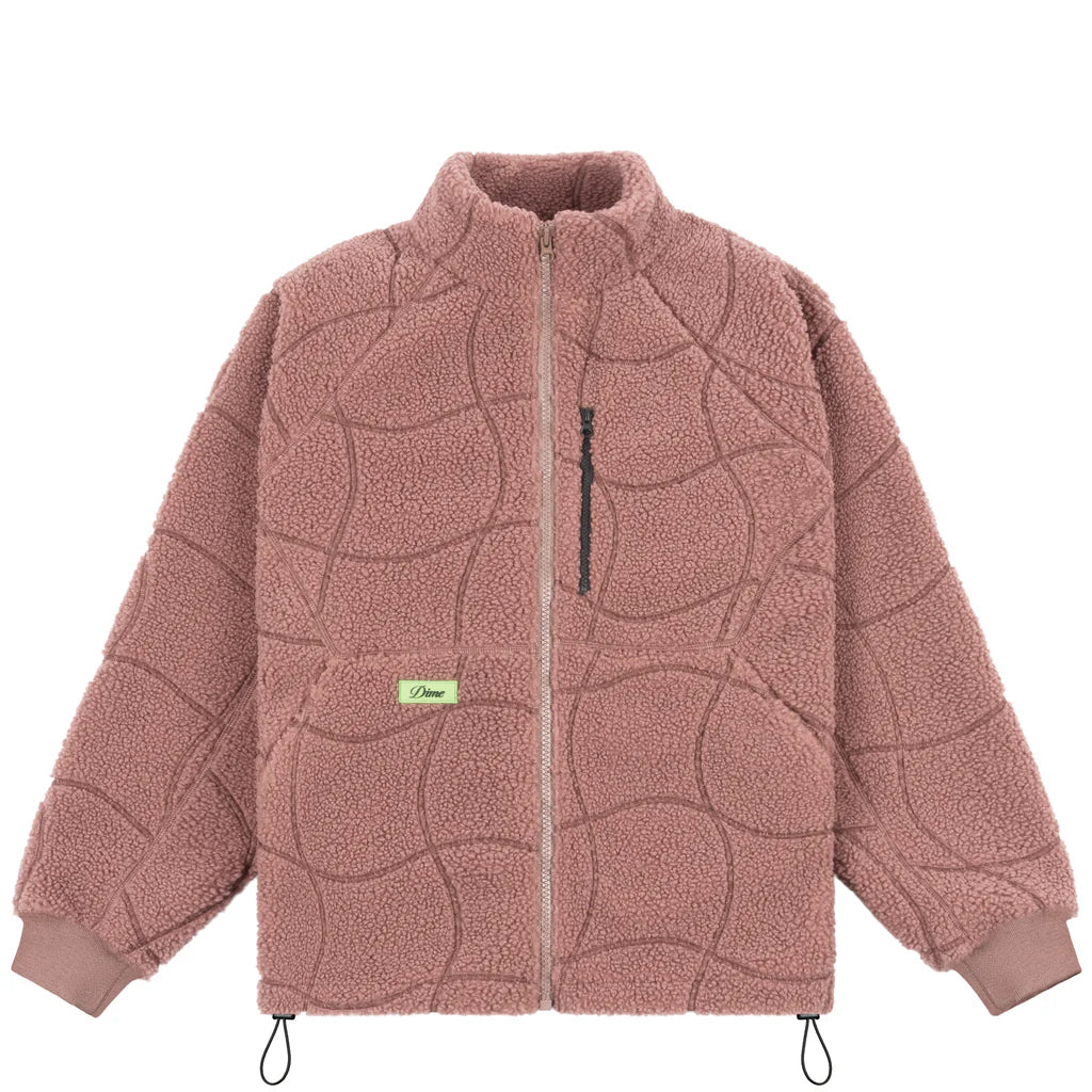 Dime Coverstitch Sherpa Fleece - Mauve