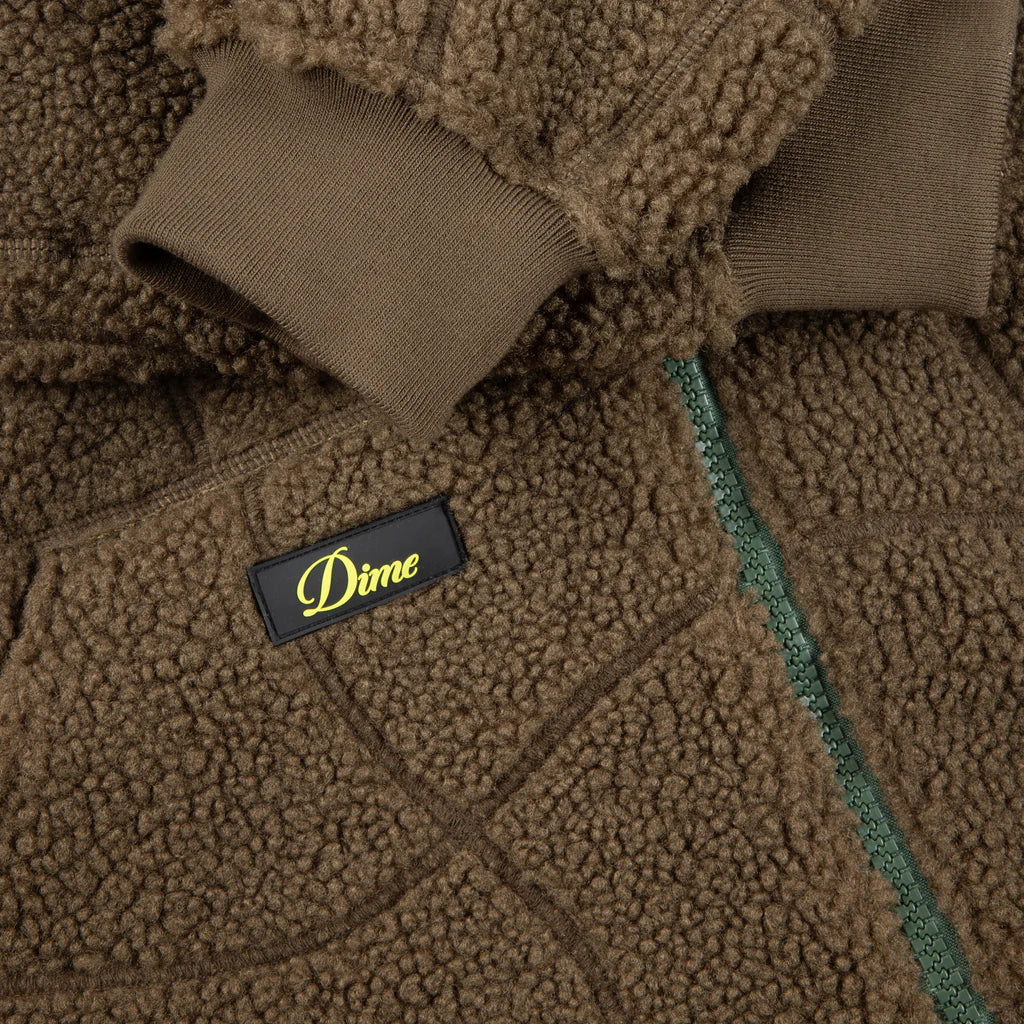 Dime Coverstitch Sherpa Fleece - Military Brown