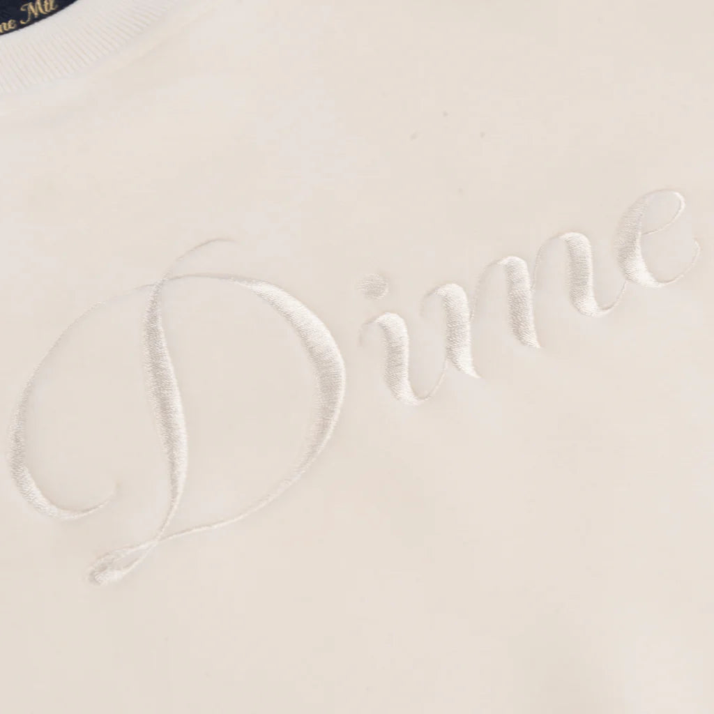 Dime Cursive Velvet - Ivory