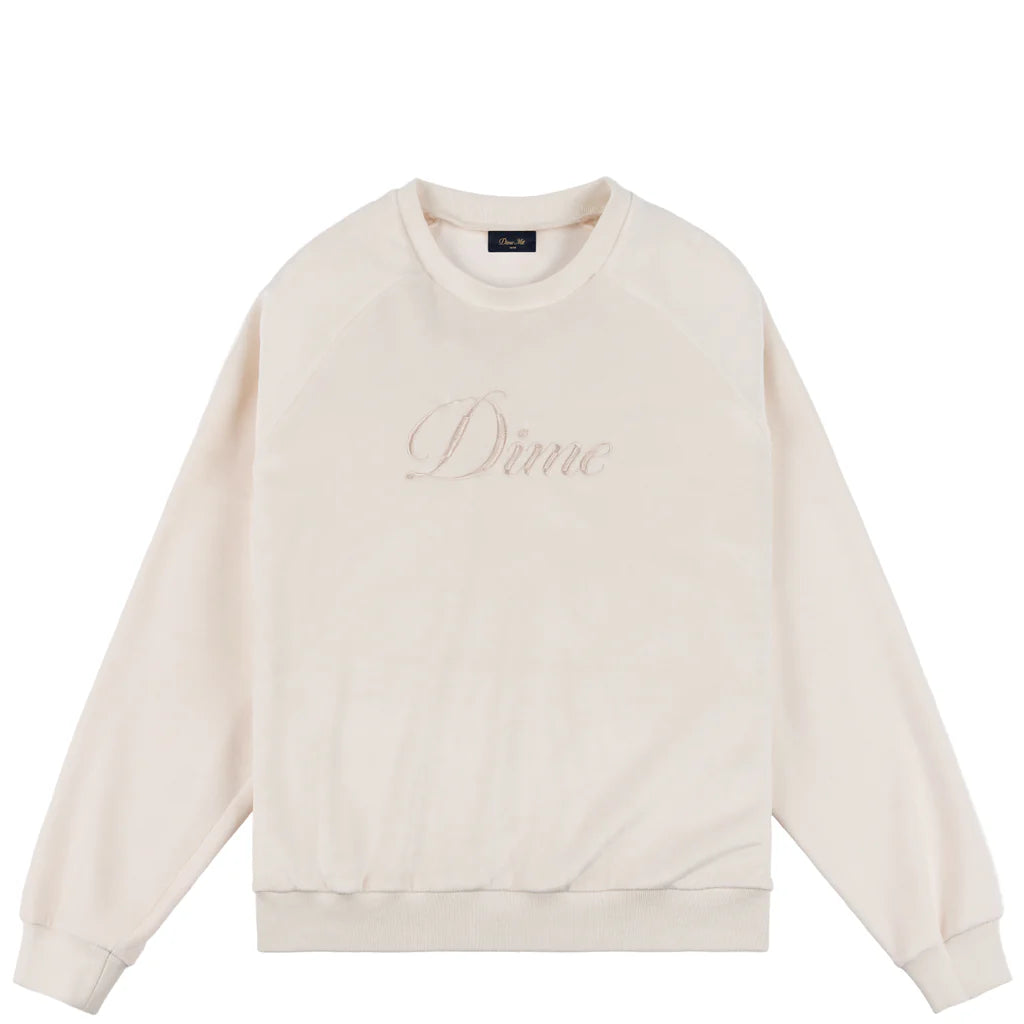 Dime Cursive Velvet - Ivory