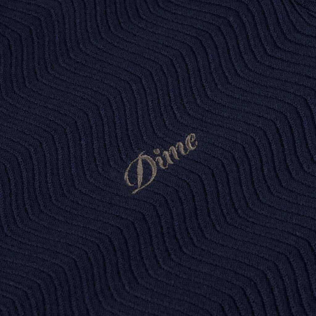 Dime Wave Knit SS Knit - Dark Indigo