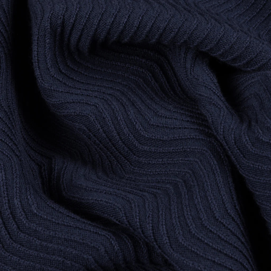 Dime Wave Knit SS Knit - Dark Indigo