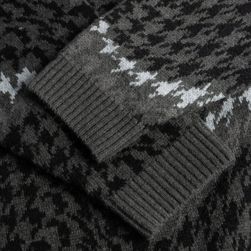 Dime Houndstooth Knit - Coal