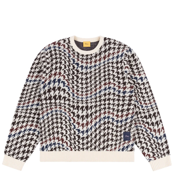 Dime Houndstooth Knit - Cream Multi