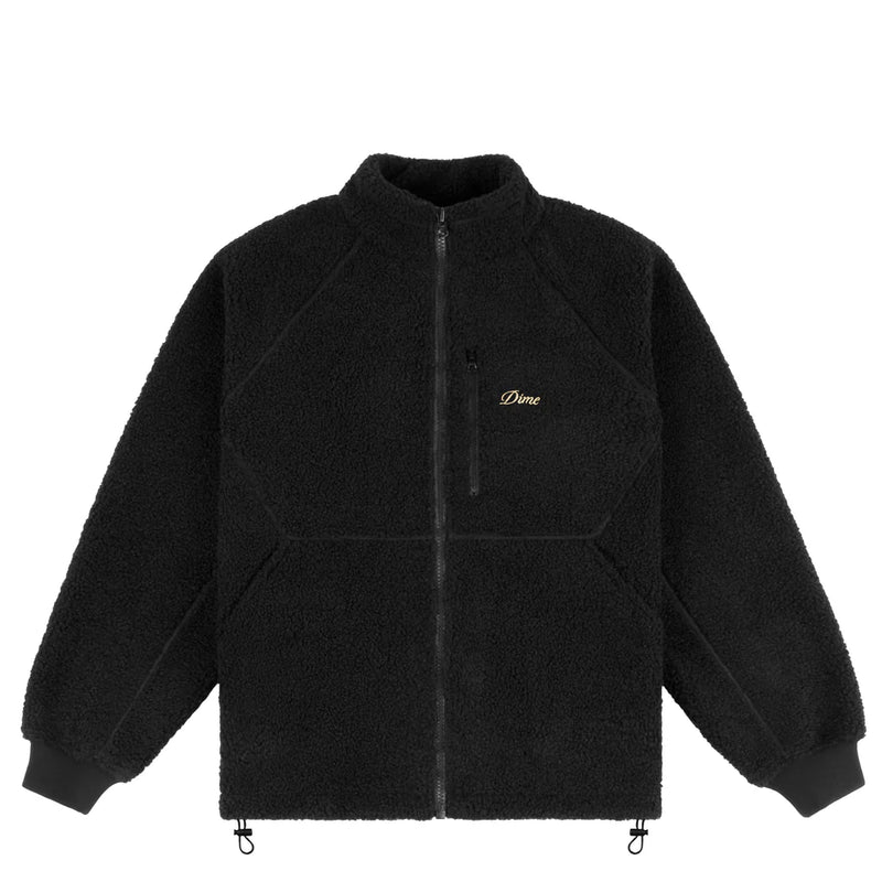 Dime Polar Fleece Sherpa Zip - Black